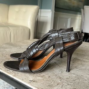 2 for $10 Via Spiga Brown Leather Heels
